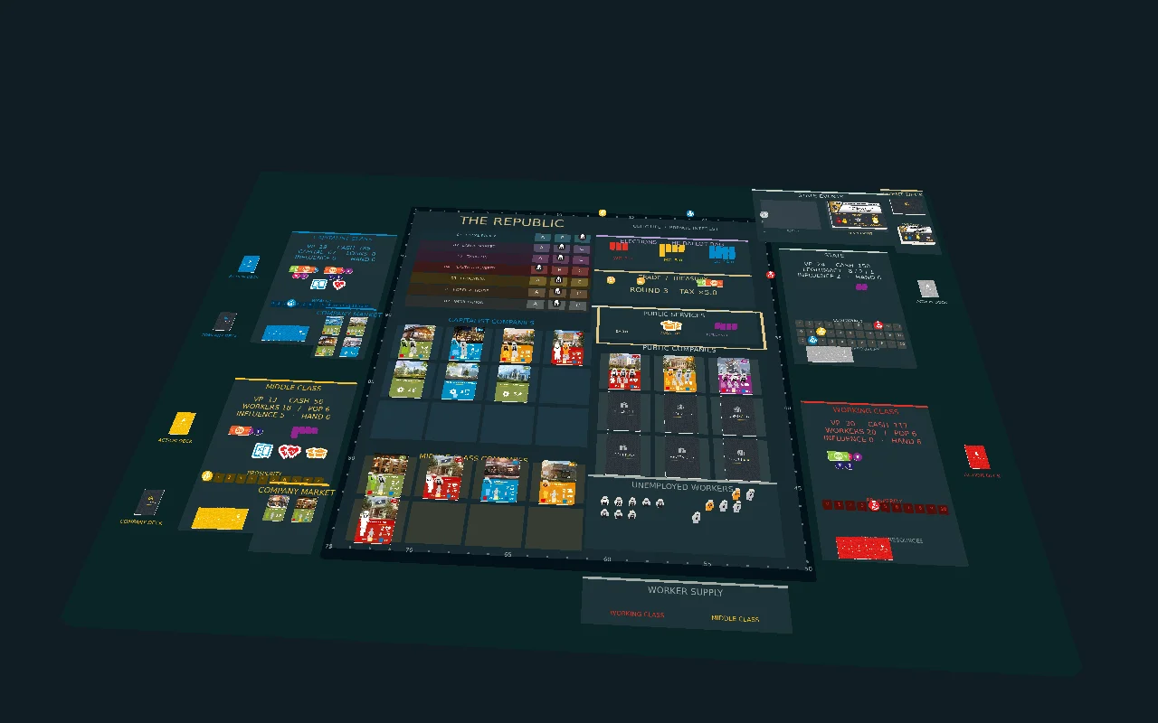 The Hegemony tutorial’s 3D game table